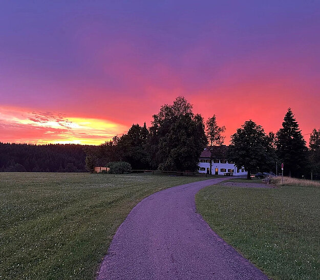 Sonnenuntergang Jugendhaus Eschers