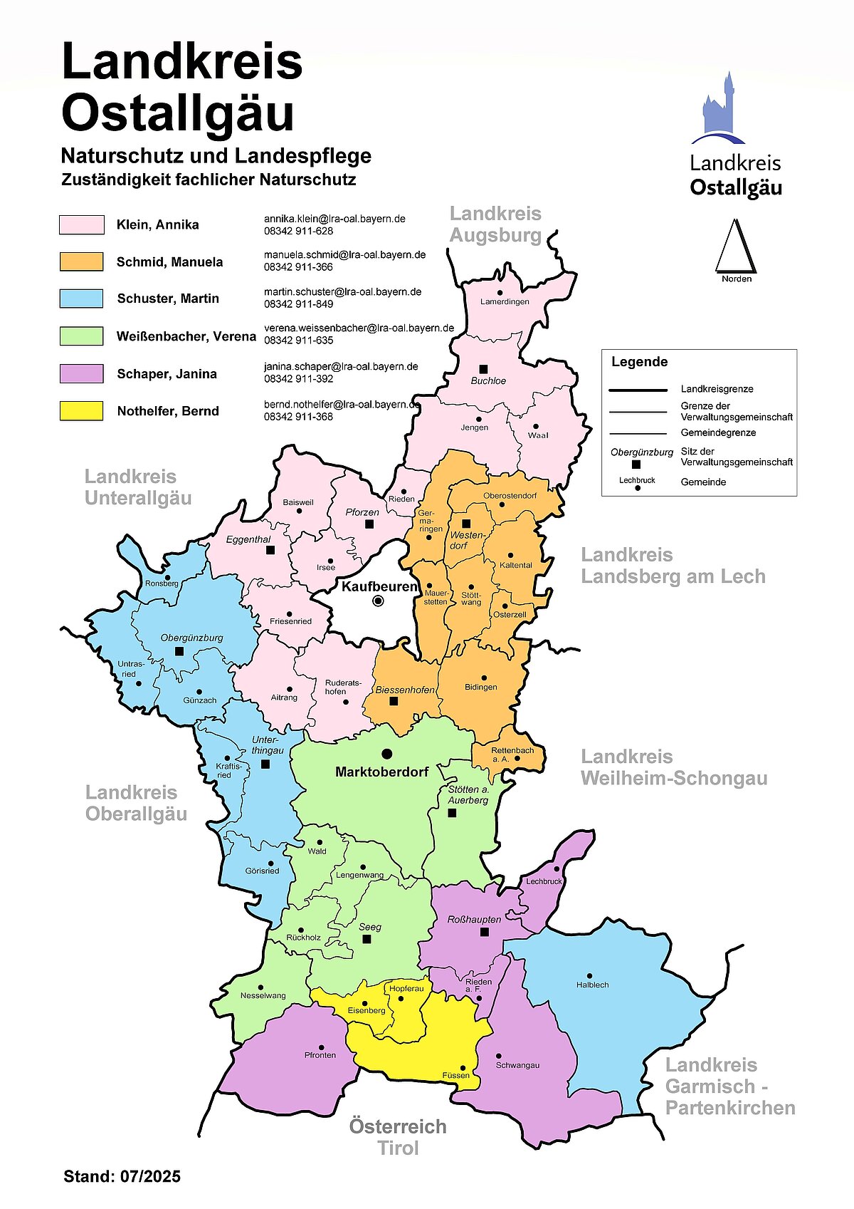 Zuständigkeit nach Gemeinden