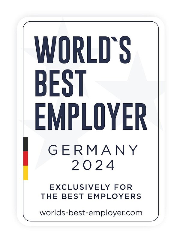 Siegel 'World's Best Employer Germany 2024 – Exclusively for the Best Employers', worlds-best-employer.com