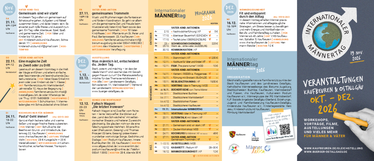Einladung zum Internationalen Männertag Veranstaltungen zum Internationalen Männertag 2026