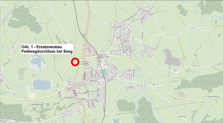 OAL 01 Ersatzneubau Feldwegdurchlass bei Seeg