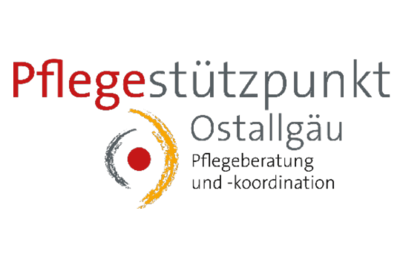 Logo des Pflegestützpunkts Ostallgäu, das für Pflegeberatung und -koordination steht. Es zeigt den Schriftzug „Pflegestützpunkt Ostallgäu“ in leuchtenden Farben mit einem stilisierten Symbol, das Pflege und Unterstützung symbolisiert.
