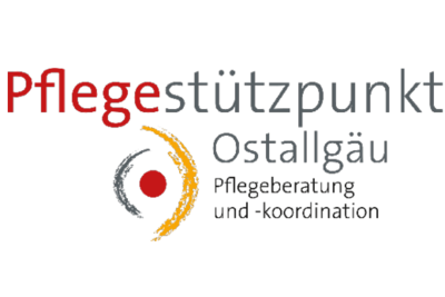 Logo des Pflegestützpunkts Ostallgäu, das für Pflegeberatung und -koordination steht. Es zeigt den Schriftzug „Pflegestützpunkt Ostallgäu“ in leuchtenden Farben mit einem stilisierten Symbol, das Pflege und Unterstützung symbolisiert.
